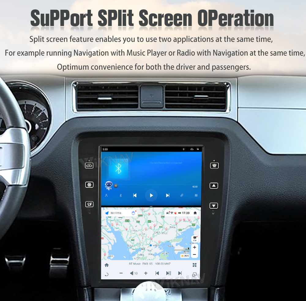Android 13 Car Radio GPS Navigation For Ford Mustang Multimedia Player 09-13