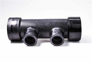 China PE100 PN16 Socket Cross Fitting Underground Poly Pipe wholesale