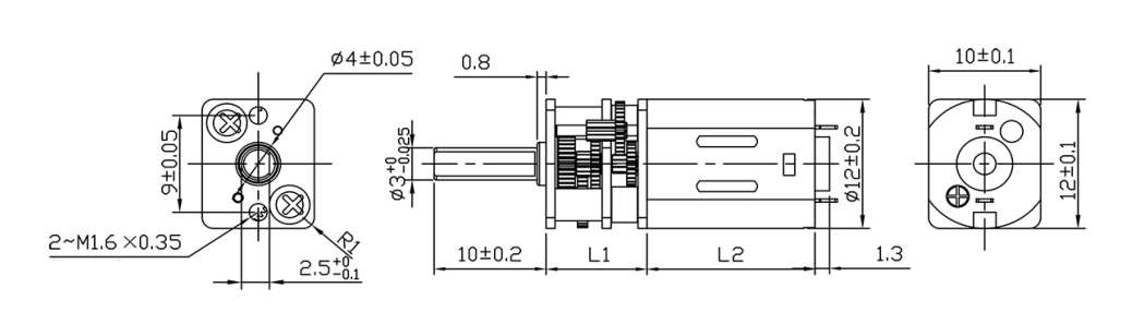 Smart Home Motor 0.04A 12V 1500Rpm KG-12 Usage Intelligent Electronic Lock 0