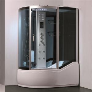 China High Tray Steam Bath Shower Enclosures With Whirlpool Tub TV And Foot Massager wholesale
