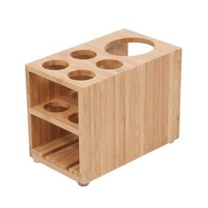 China Organic Sustainable Bamboo Toothbrush Holder Toothpaste Stand For Bathroom Vanity Storage wholesale