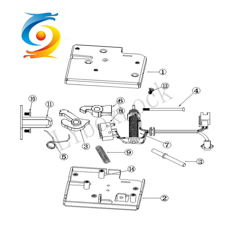 DC 12V Magnetic Solenoid Lock Stainless Steel For Luggage Storage Cabinet