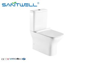 China Floor Standing Close Coupled Toilet Rimless Two Piece Ceramic Material wholesale