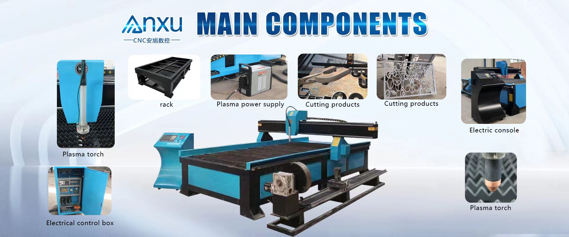 2650KG CNC Plasma Cutting Machine High Efficiency Metal CNC Plasma Cutter