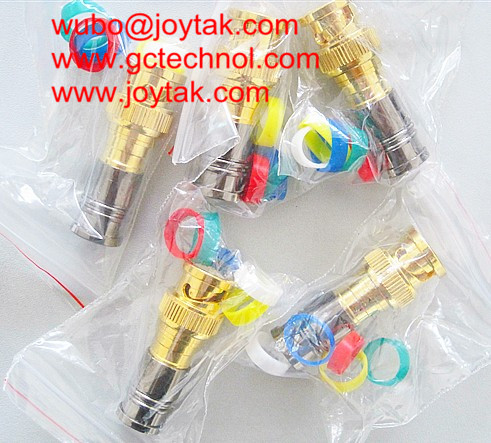 BNC Coaxial Connector BNC male Compression connector gold plated 50ohm for RG6 Coax Cable premium quality