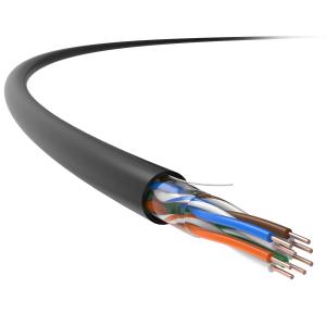 China Bulk Network Cable Cat5e UTP 24AWG 0.48mm Solid BC Outdoor PE Jacket wholesale