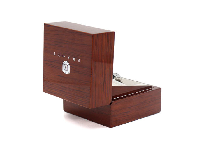 Classical Single Watch Presentation Box Gloss Lacquer Solid Wood Material
