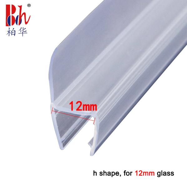 Frameless Sliding Shower Door Vertical Seal Strip PVC Water Retaining Fittings