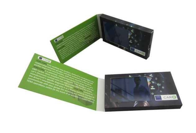 2.4 inch customized print video business card