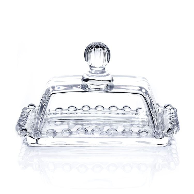 Pearl Round Decorative Wholesale Factory Price High Quality Clear Butter Dish Set