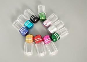 China 3g Mini Plastic Capsule Bottles ISO9001 Plastic Bottle With Metal Cap wholesale