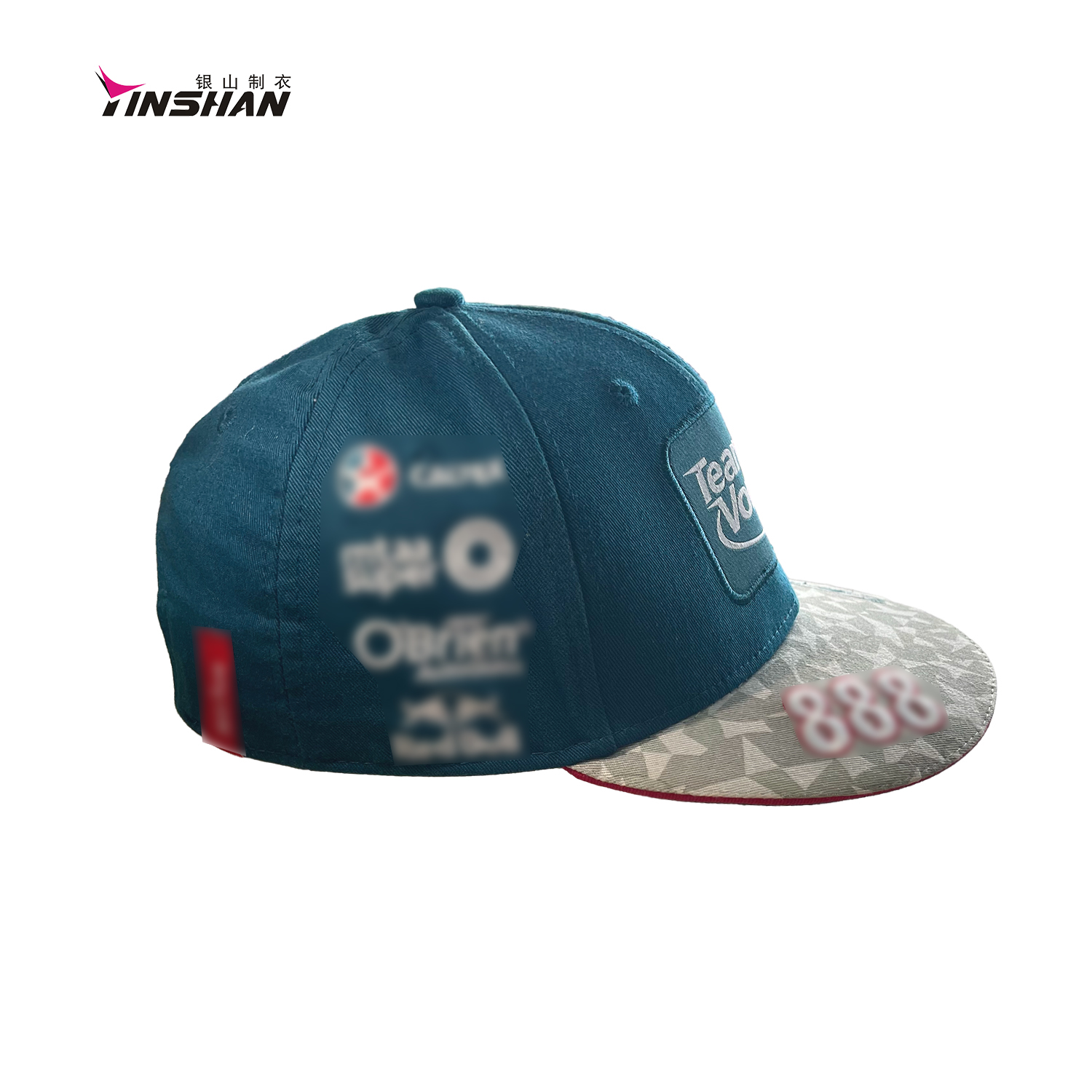 Custom 3D Embroidery Racing Hat Baseball Cap for Sports Applicable Scene 58cm