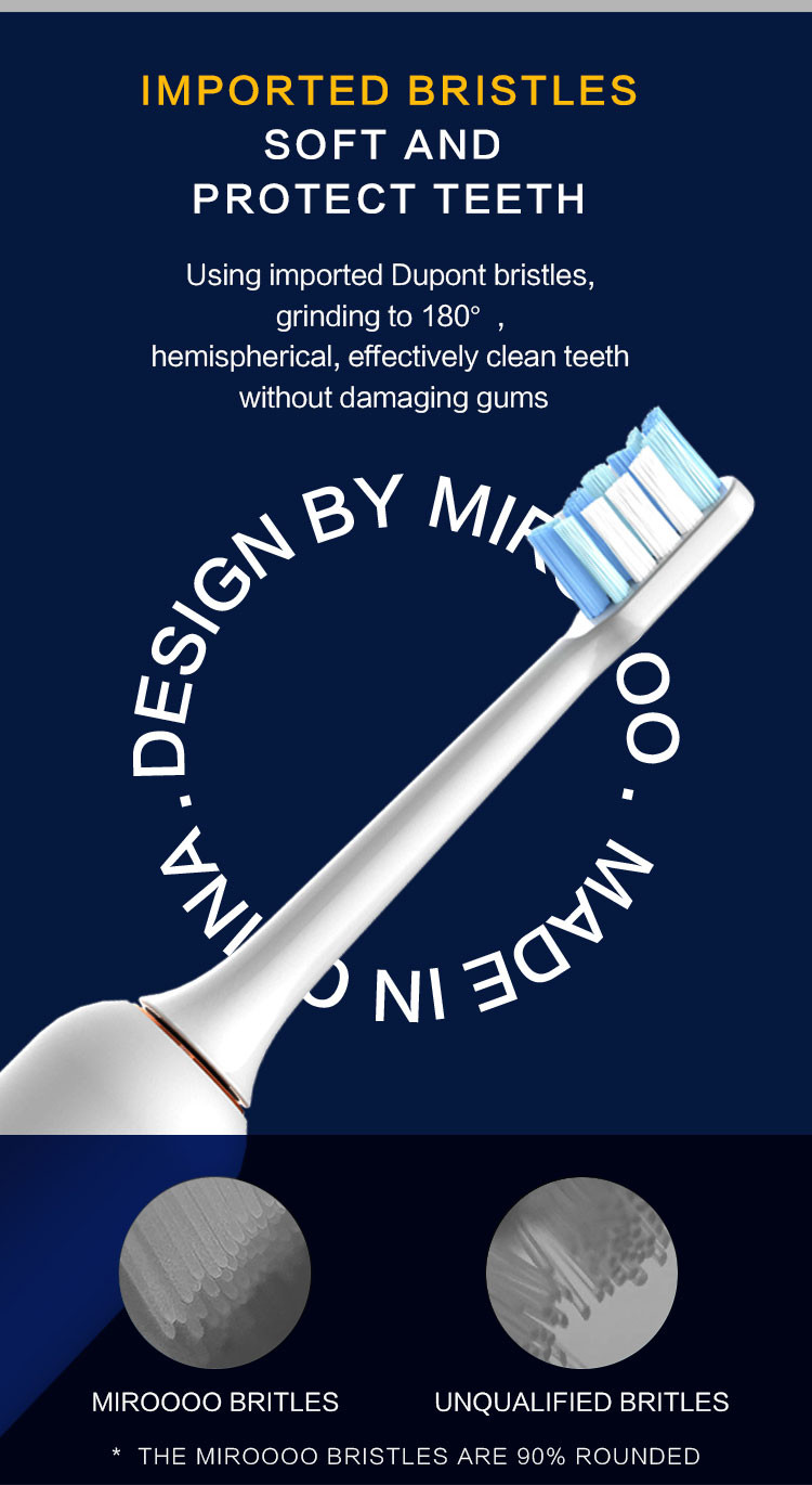 Sonic ELectric Toothbrush With Multiple Modes,IPX7 Waterproof Sonic ELectric Toothbrush With Smart Timer