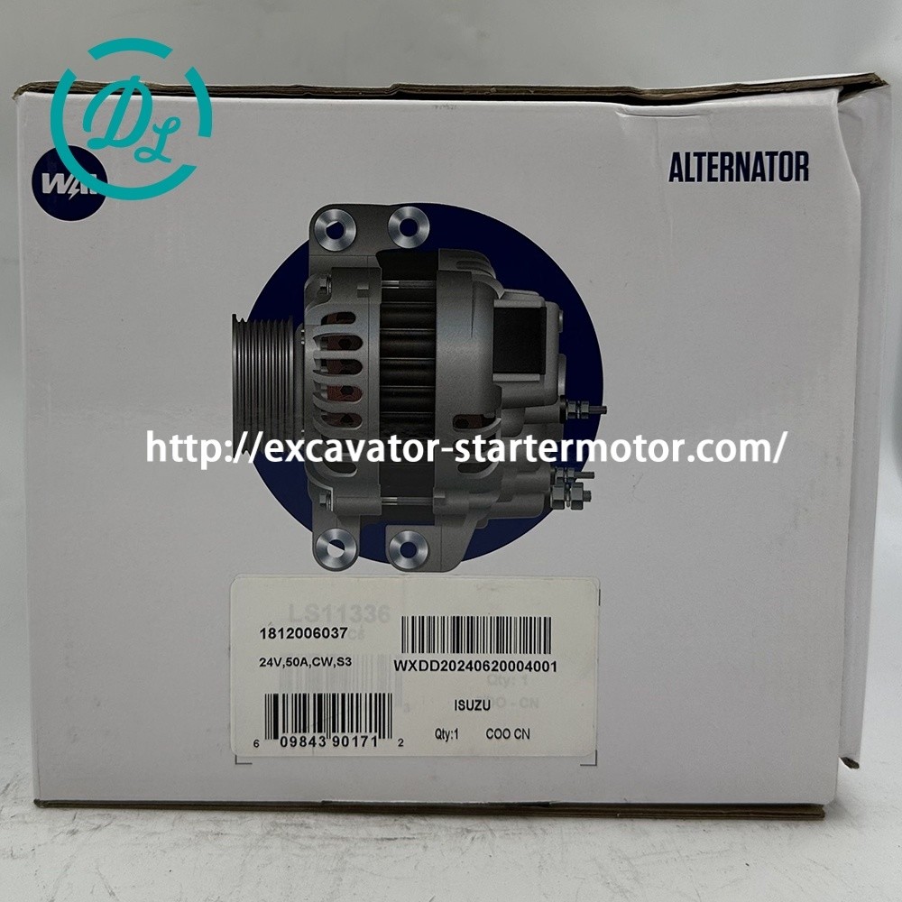 A4TU5185 20113N Excavator Alternator 1812006037 24V 50A 6HK1 Engine