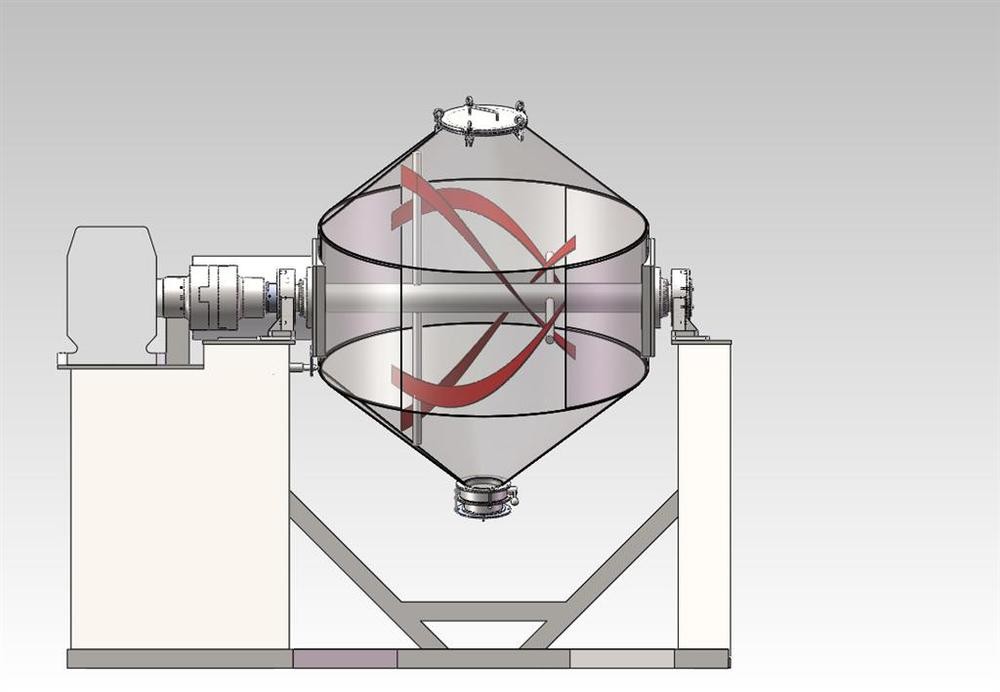 GMP SS316L Double Cone Powder Mixer 150L Polished Surface