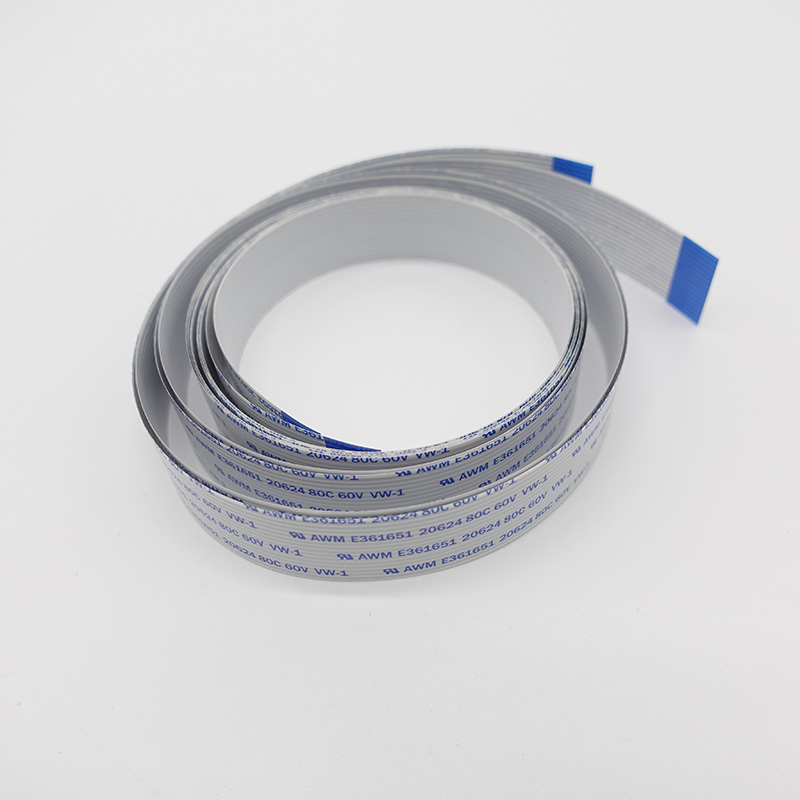 1.0 Mm Pitch Flexible Flat Ribbon FFC Cable With 20 Pins And Copper Conductor