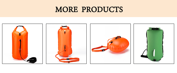 Nylon TPU Triathlon Race Gear Green Inflatable Swim Buoy With Patent