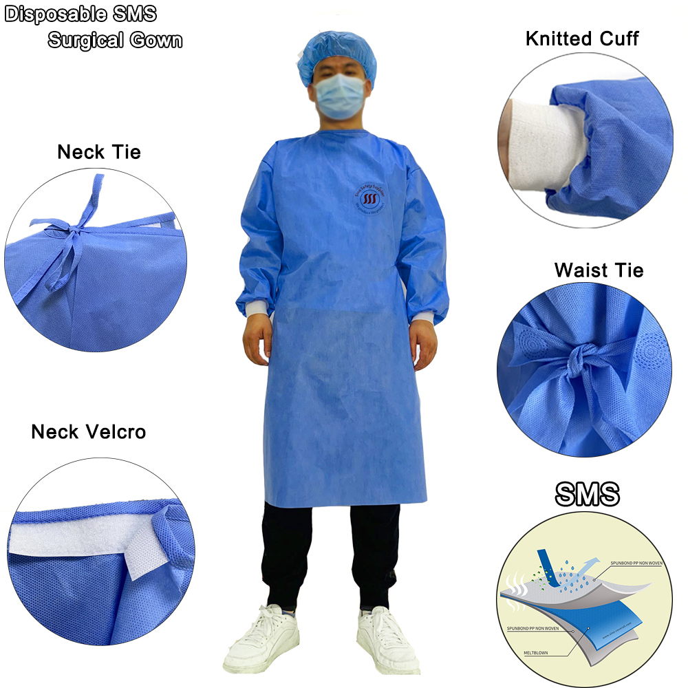 Ultrasonic Seam SMS Surgical Gown