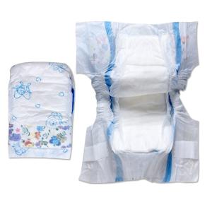 China Green Blue ADL Nonwoven Super Absorbent Baby Diapers wholesale