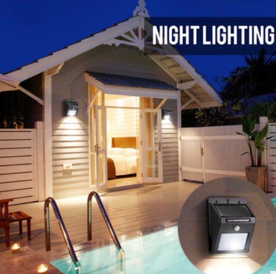 6000K 20 Leds PIR Outdoor Wireless Solar Wall Light For Pathway