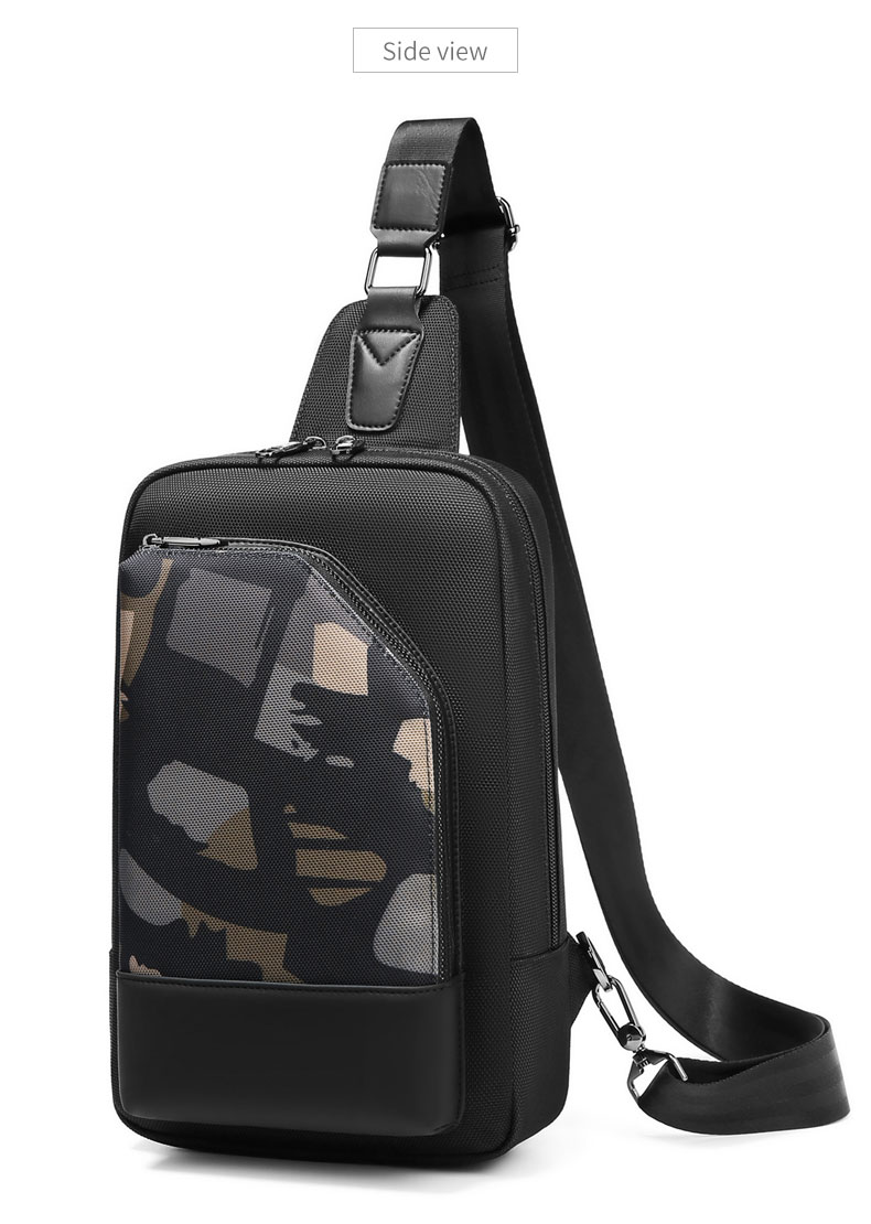 New camouflage trend fashionable one shoulder sling bag outdoor waterproof men's crossbody chest bag