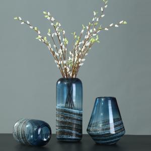 China Polished Lead Free Household Craft Glass Flower Vase wholesale