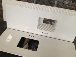 China Artificial Quartz Bathroom Vanity Tops Eco Friendly Reliable Material wholesale
