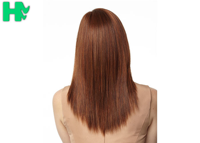 Red Color Synthetic Hair Wigs 16 inch None Lace Elegant Ladies Wigs