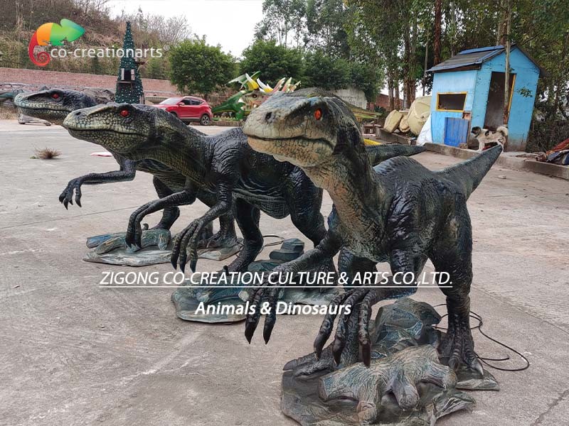 Realistic Animatronic Dinosaurs Animatronic Velociraptor Jurassic World Exhibition