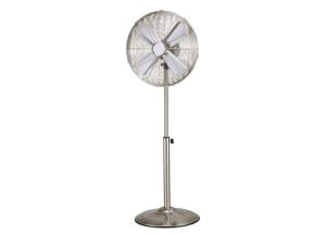China Tilt Angle Adjustable Metal Blade Oscillating Fan Brushed Stainless Steel Color wholesale