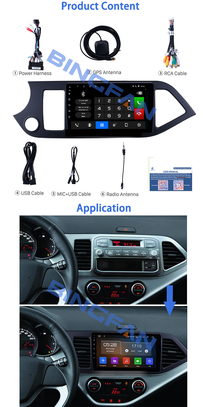 Quad Core Car Mp5 Player LHD 2011-2014 9 Inch GPS Navigation Fit