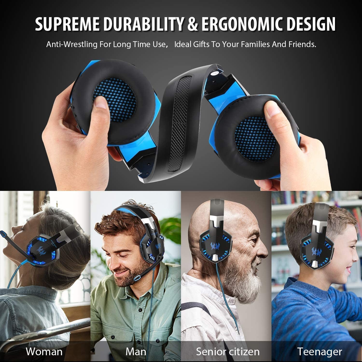 Deep Bass 2.2m 32ohm Kotion Each G2000 Gaming Headset