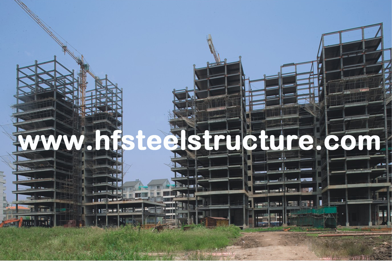 High-rise Steel Building Multi-Storey Steel Building Electric Galvanized And Grinding,Punching,Shot-Blasting