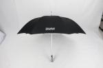 Black Automatic Promotional Golf Umbrellas With Silver Coating Plastic Handle