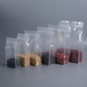China Eco Friendly Zip Lock Clear Flat Bottom Gusset Bags wholesale