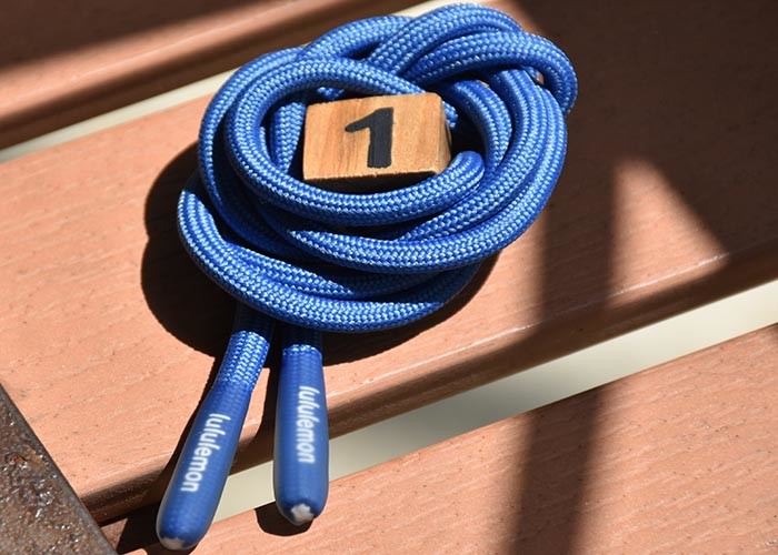 Transparent Silicone Tips Polyester Braided Rope Logo Printed