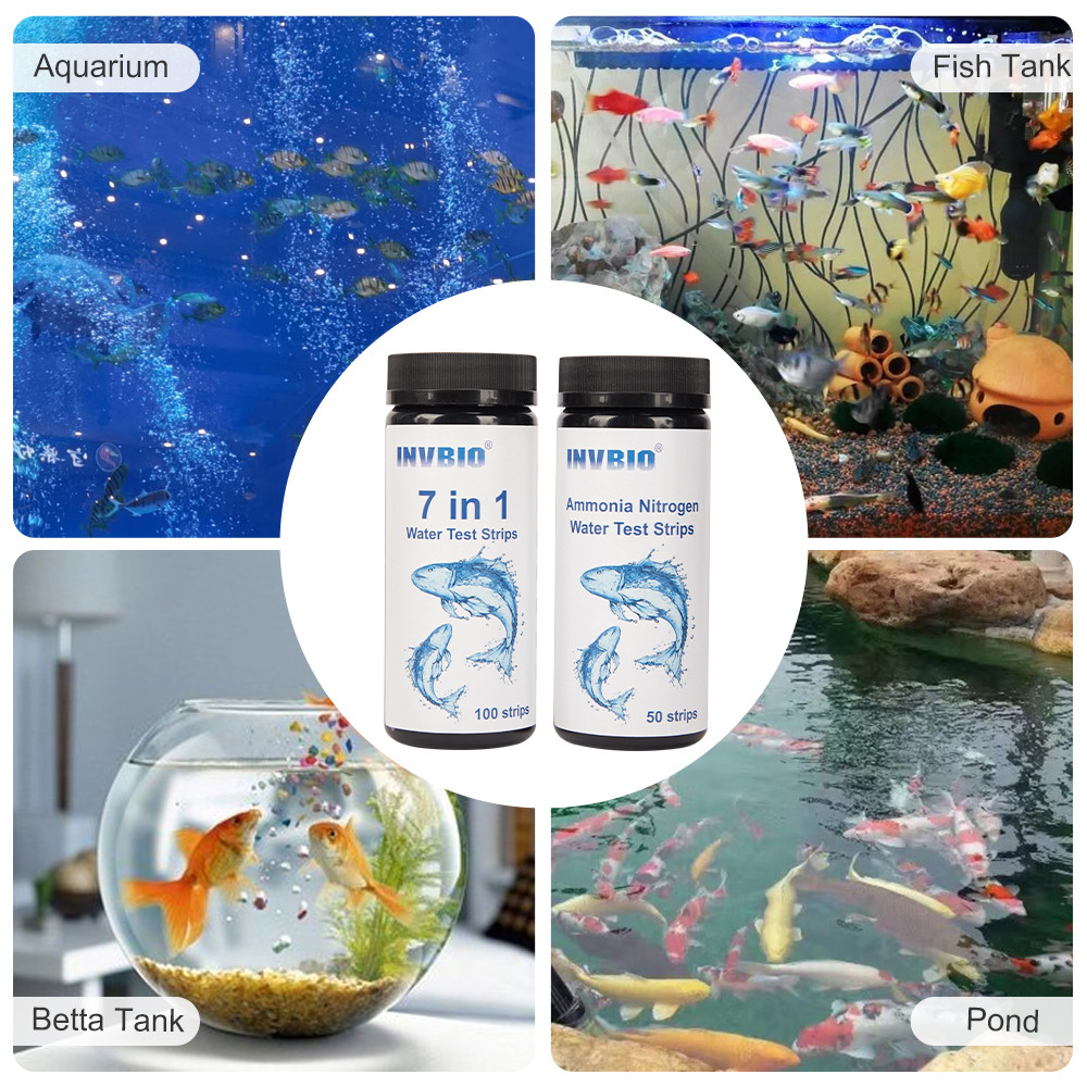 High Accuracy Pool or Fish Tank PH 7 In 1 Water Test Strips