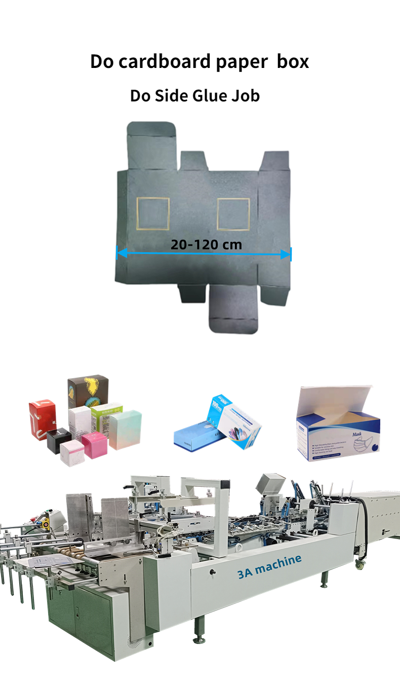 Pneumatic Driven CQT-1300WK-2 Corrugated Paper Box Folder Gluer for Easy Operation