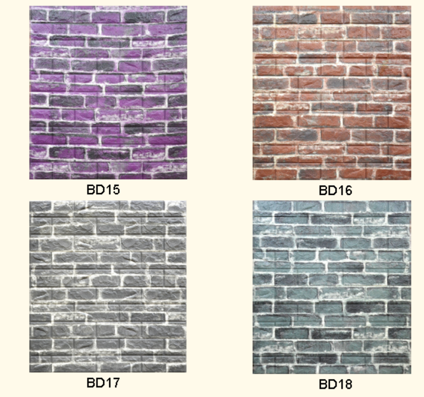 Moistureproof 3D PE Foam Wallpaper 70x77cm 3D PE Foam Wall Sticker