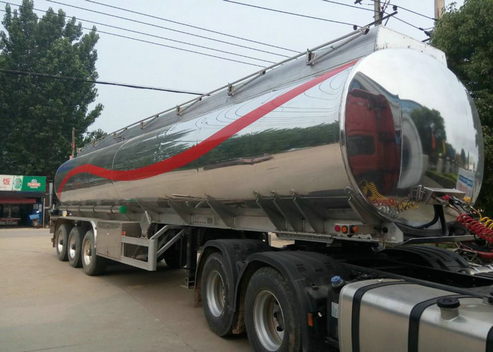 Aluminum Alloy Fuel Tank Semi Trailer 45000L ~50000L With Air Bag Suspension