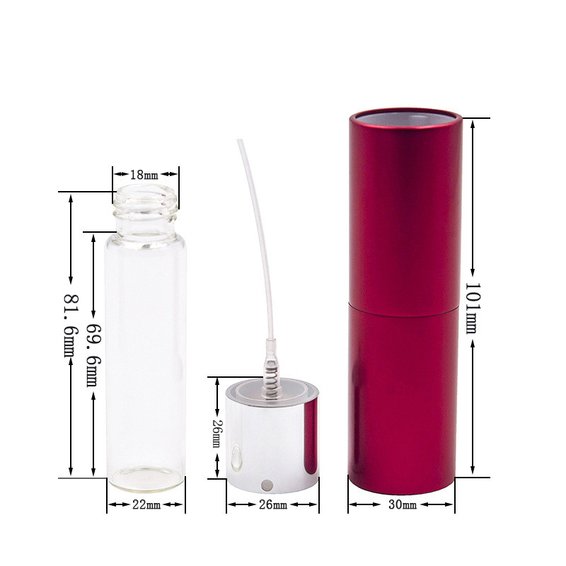 10ml Refined Oil Plastic Case Glass Liner Perfume Spray Pump Separated