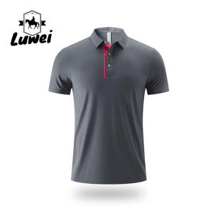 China Men Polo Sport T Shirt Embroidered Logo Business Short Sleeve wholesale