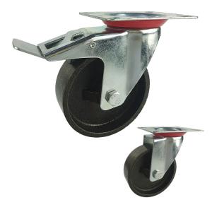 China ISO9001 4 Inch Cast Iron 154lbs Loading Industrial Casters wholesale