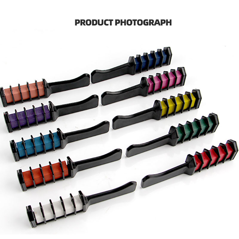Kids Safe Hair Chalk Comb Set Washable Hair Dye Chalk for Temporary Hair Color Salon