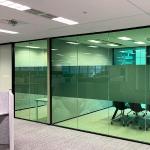 Commercial Frameless Glass Office Walls Customizable Colorful Glass