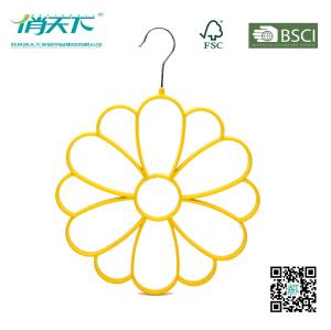 China Betterall Yellow Color Flowery PVC Metal Hanger for Ties &amp; Scarves wholesale