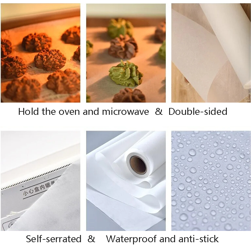 Procurement Festival Exclusive Food Grade Silicone Parchment Paper Roll Brown And White