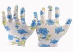 Durable Nylon Yarn Fully Coated Nitrile Gloves , Breathable Nitrile Gloves