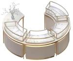 Stainless Steel Jewelry Showcase with Lockable Security System and Customizable