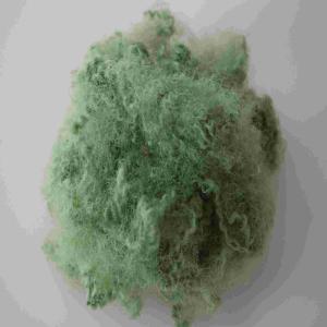 China Environment-Friendly Polyester Staple Fibres Siliconized Green Silicon Fiber wholesale